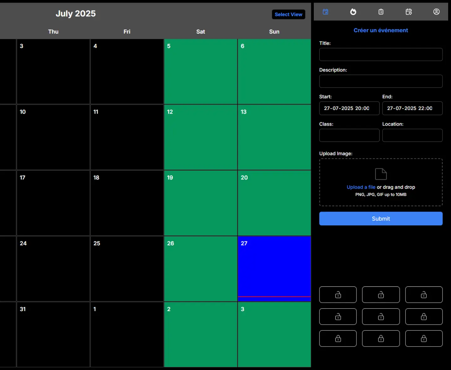 Project  Calendar App